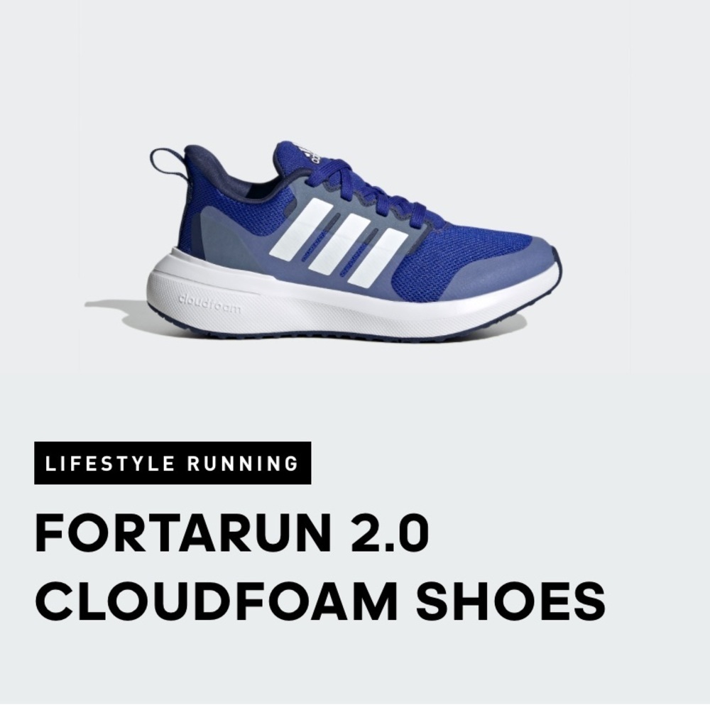 Adidas New Fortarun 2.0 Cloudfoam Sneakers Running Shoes Women’s 6.5 - 7 Blue - Picture 3 of 14